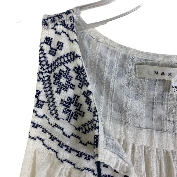Max Studio Embroidered Boho Sleeveless Top Size S - Picture 3 of 5